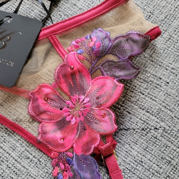 NWT Honey Birdette Marymay Bra and Garter Size 34D XS - Picture 11 of 12